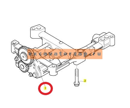 Насос масляный 4132F071 двигателя PERKINS