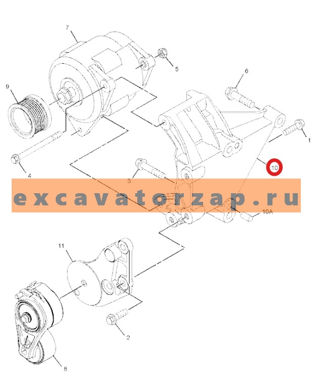 Запчасти для CAT 428/432/434/444