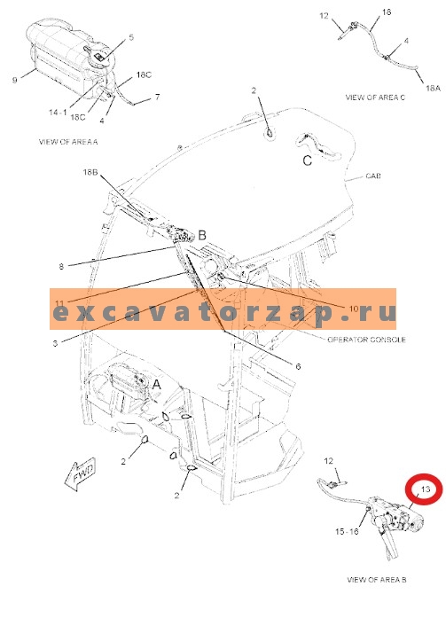 Запчасти для CAT 428/432/434/444